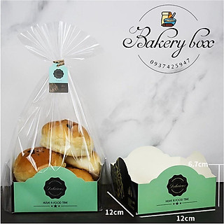 100 Túi Đựng Bánh Cookie Size Lớn Kèm Đế Giấy Và Dây Buộc