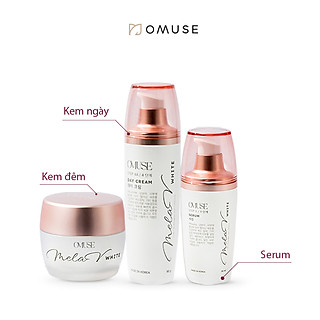 Bộ sản phẩm mờ nám và tàn nhang cơ bản OMUSE MelaV Cream 50g, Serum 30ml