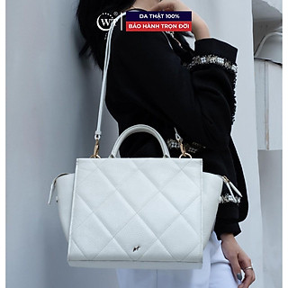Túi Xách Nữ Da Bò Có Quai Đeo Cao Cấp Màu Trắng, Màu Đen FENSE-F WT Leather 050401102,050401109