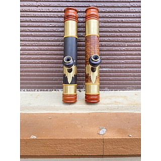 Điếu Cày Mini 30cm bọc đồng trơn - Tặng Bao Da