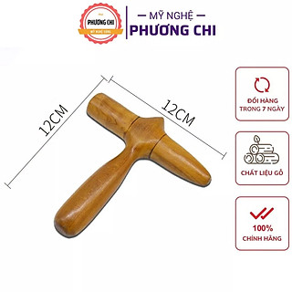 Dụng cụ day ấn huyệt chữ thập bằng gỗ thơm | Mỹ Nghệ Phương Chi