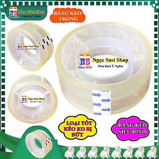 3 CUỘN BĂNG KEO TRONG NHỎ 0.4CM 10G SIÊU DÍNH - CUỘN BĂNG DÍNH TRONG