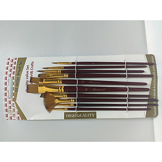 Bộ 10 cọ vẽ màu nước, màu Acrylic, màu sơn dầu nhiều kích cỡ