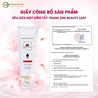 Sữa Rửa Mặt Kiêm Tẩy Trang 2 Trong 1, Làm Sạch Sâu, Sáng Da, Cấp Ẩm Và Giúp Da Căng Mịn Không Gây Khô Da Beauty Leaf 80ml - Nhập Khẩu Chính Ngạch Từ Úc