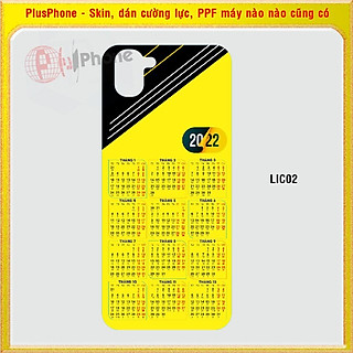 Dán Skin lịch vạn niên cho điện thoại Sharp Aquos R, R2, R3