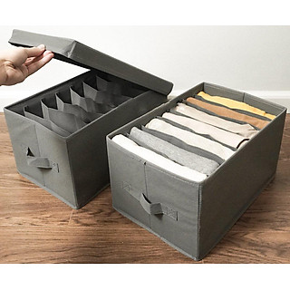 HỘP ĐỰNG QUẦN ÁO CHIA NGĂN CÓ NẮP