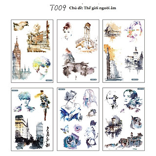 Sticker trang trí sổ, giấy Nhật bản - Washi Sticker
