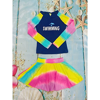 Set Đồ Bơi Bé Gái Dài Tay ĐI Biển Đi Học Bơi
