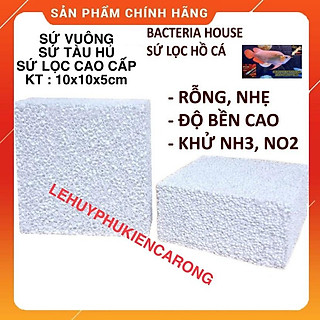 Vật Liệu Lọc Bể Cá - Sứ Vuông - Sứ Tàu Hủ CERAMIC FOAM FILTER Kích Thước 10x10x5cm