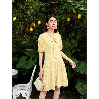 Đầm Suông Hạ Eo Dây Nơ Cổ De Leah