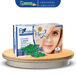 Viên uống bổ mắt Paristech Flex giúp tăng cường thị lực, giảm nhức mắt, mỏi mắt, mờ mắt - Hộp 30 viên