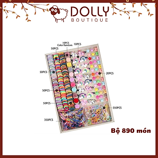 Phụ kiện tóc Bộ, Bao gồm Kẹp tóc, Dây buộc tóc, Băng đô