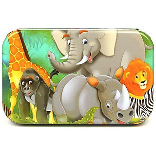 Tranh ghép gỗ hộp sắt 60 mảnh cho bé, tranh ghép gỗ hình Bạch Tuyết Lọ Lem Nàng Tiên Cá Thiên Hà...