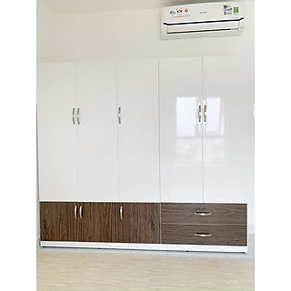 Tủ áo nhựa 5 cánh cỡ lớn Tundo 2m05 x 1m8 x 48 cm