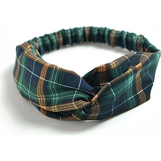 Băng đô cài tóc caro họa tiết