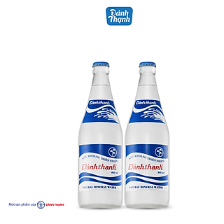 Lốc 2 chai Nước Khoáng Thiên Nhiên Có Ga Đảnh Thạnh chai thủy tinh 460ml