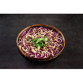 Súp lá cẩm nấm tuyết gà xé