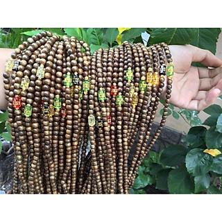 vòng 108 hạt trầm hương mix charm hoa sen