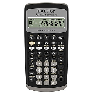 Máy tính Tài chính, CFA, FRM - Texas Instruments BA II Plus