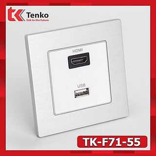 Ổ Cắm HDMI và USB Kéo Dài Âm Tường - Đầu Nối HDMI Và đầu nối USB Âm Tường TK-F71-B-76