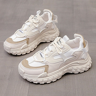 Giày thể thao nữ GEMI - giày ullzzang màu  Xám- Trắng, Thoáng khí, đế cao 5,5 cm- M7224