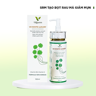Sữa Rửa Mặt Sủi Bọt V9Queen, Ngăn Ngừa Mụn Nám, Dưỡng Trắng Da 120ml