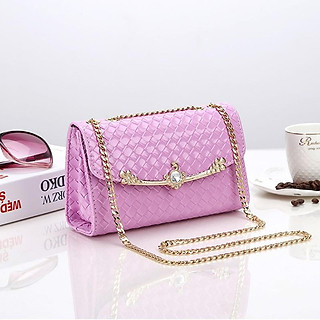 Túi đeo chéo caro con công thời trang