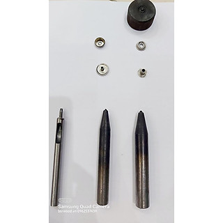 Bộ dụng cụ đóng nút chén (nút bấm 4 thành phần, cúc bát, nút áo gió,túi ví) gồm Cây đục lỗ,cây đóng nút bấm,đế kê