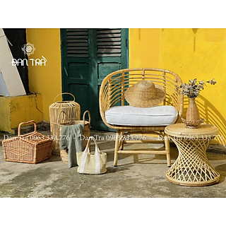Ghế Mây Đơn U Vòm ĐAN TRÀ  - Ghế Mây Thư Giãn Phòng Khách - Nội Thất Mây Tre Đan