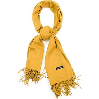 Khăn Choàng Cổ Len Dạ Màu Vàng Trơn - Cashmere - 200x60cm - Mã KC079