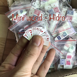 Mô hình đồ chơi bộ bài Tây poker. Mô hình Bộ bài Tây poker siêu mini tí hon