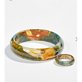 Set Nhẫn & Vòng tay băng ngọc thủy tảo 55mm