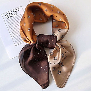 Khăn lụa vuông 70x70cm - Khăn Bandana lụa vuông 70x70 choàng cổ trùm đầu đi biển buộc tóc, áo yếm