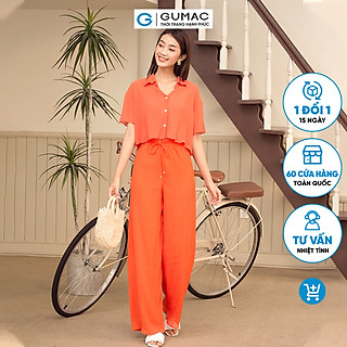 Set lẻ Áo kiểu dập ly GUMAC AD05089 - Quần ống suông rộng QD05032