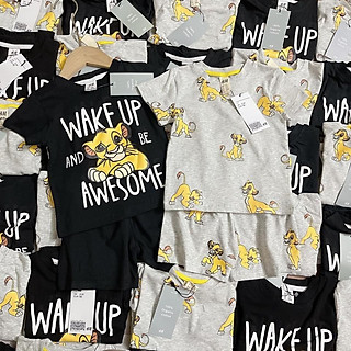 SET 2 BỘ ĐÙI BÉ TRAI SƯ TỬ GHI ĐEN