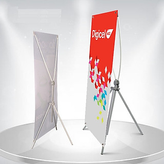 Khung standee chữ X bằng nhôm điều chỉnh kích thước 60x160-80x180cm