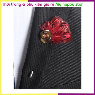 Cài áo nam nữ lông vũ đính cúc GC89