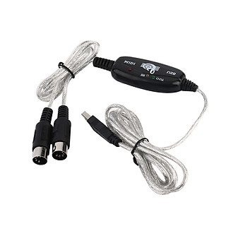 SOAIY Dây Cáp Midi Sang USB Cho Organ - Thiết Bị Chuyển Đổi Âm Thanh Cho Nhạc Cụ Midi Kết Nối Với Máy Tính - Hàng Nhập Khẩu