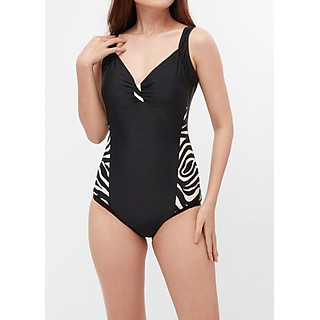 Áo Tắm Nữ 1 Mảnh monokini Họa tiết Sọc Đen Trắng 2 Bên Eo