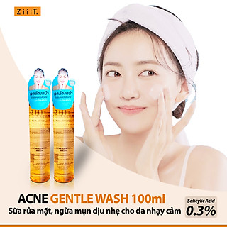 Gel Rửa Mặt Ngừa Mụn ZIIIT ACNE GENTLE WASH 100ml Cho Da Dầu Mụn Nhạy Cảm, Hỗ Trợ Giảm Nhờn Ngừa Mụn