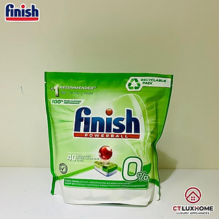 Bộ sản phẩm chất tẩy rửa máy rửa bát Finish Eco hữu cơ 0% - Hàng chính hãng