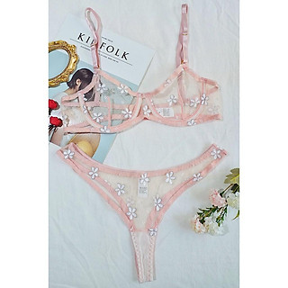 Set Ren Hồng Hoa Trắng - Let's Love Đồ Lót Nội Y