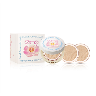 Phấn nước che khuyết điểm và nâng cơ vượt trội OHUI Ultimate Cover Lifting Cushion SPF50+ PA+++/ #1 da sáng - Tặng 2 lõi refill