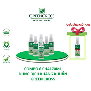 COMBO 6 CHAI DUNG DỊCH RỬA TAY KHÁNG KHUẨN GREEN CROSS 70ML