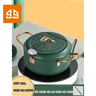 Nồi chiên ngập dầu mini kiểu Nhật Bản, Nồi chiên cao cấp thép không gỉ, nồi chiên giá tốt