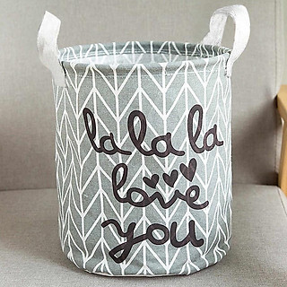 Giỏ Vải Đựng Đồ, Sọt Vải Gấp Gọn Đựng Quần Áo Đồ Chơi Phong Cách Bắc Âu Vintage