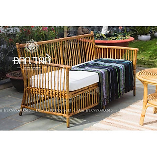 Ghế Sofa Mây Đan Caro Dọc Đơn, Salon Mây Thư Giãn, Ghế Sofa Mây Phòng Khách ĐAN TRÀ