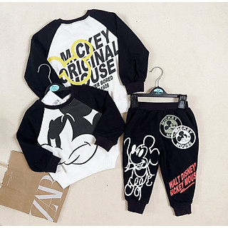 Bộ nỉ trẻ em Mickey đen trắng 9-20kg
