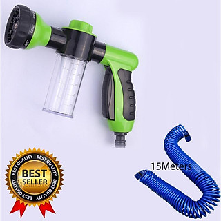 Vòi xịt tăng áp vệ sinh bọt tuyết 8 chế độ nước  tặng 15 mét dây - HanruiOffical
