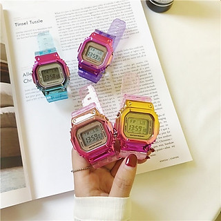 Đồng hồ điện tử thời trang nam nữ khung màu titan mẫu mới cực chất GI478